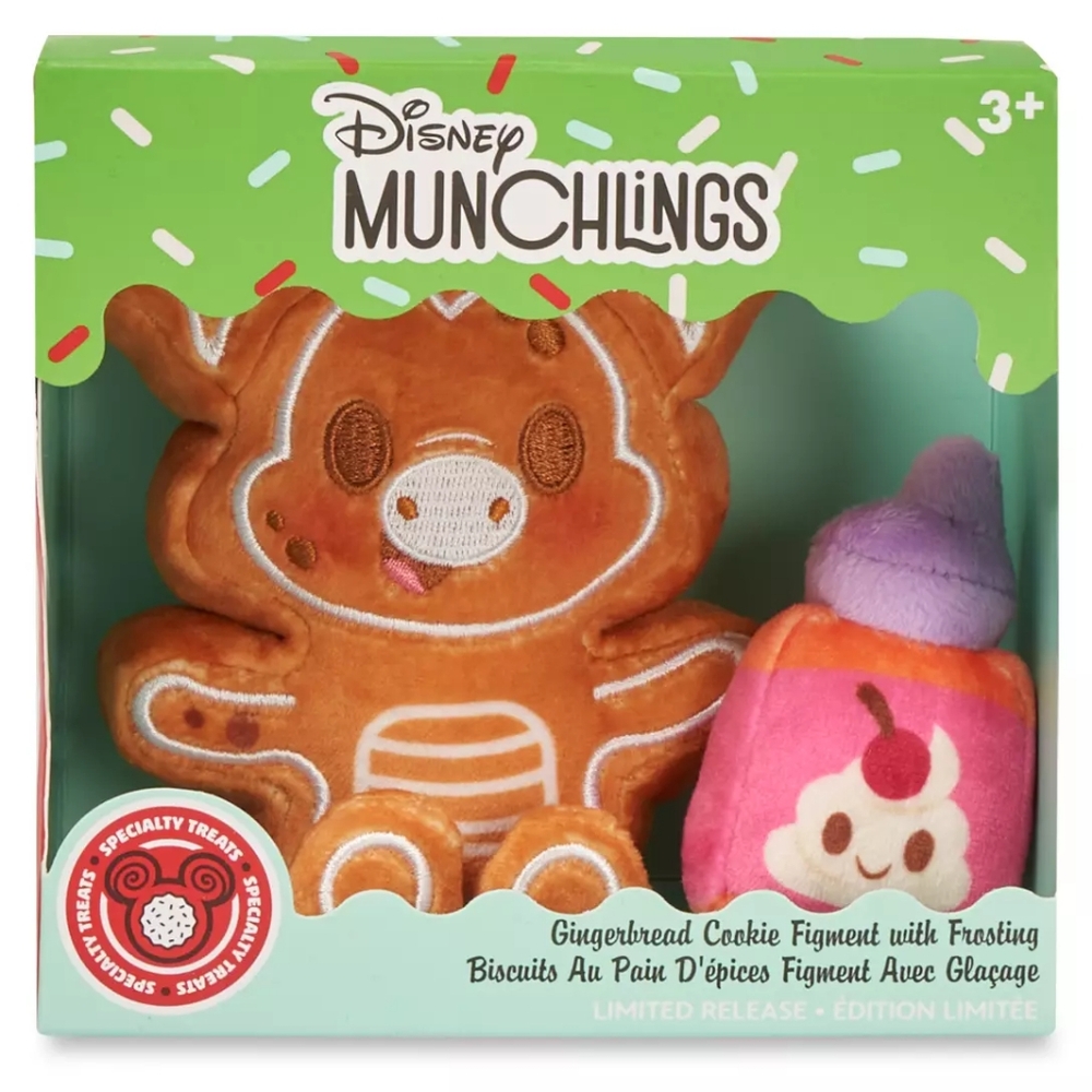 Figment Gingerbread Cookie with Frosting Disney Munchlings Plush – Micro 4 3/4''